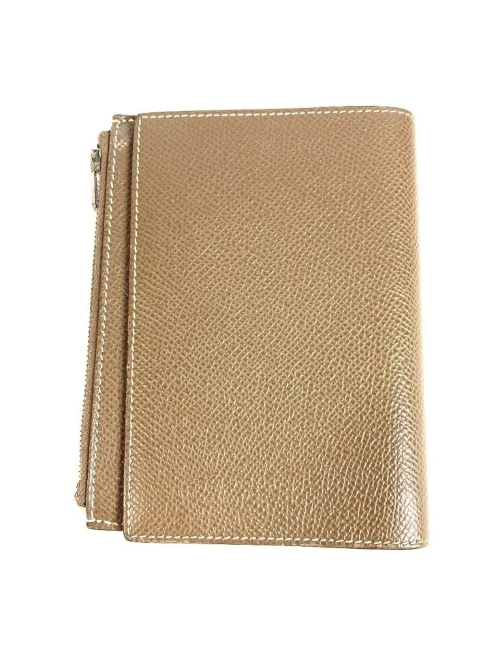 Hermes Notebook Cover EA Zip Leather Etoupe Gray Agenda